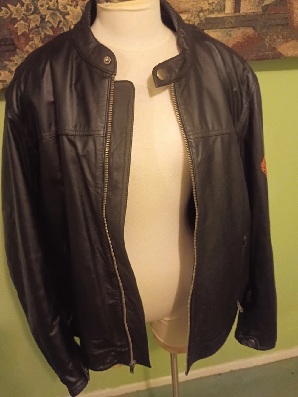Guns And Roses Jacket Wilsons Leather Black Asymmetrical Zip Bomber Jacket